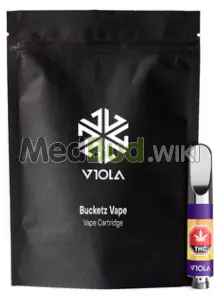 Packaging for Viola A1 T800:C40 Bucketz Vape Cartridge (510 Fitment) Medical Cannabis