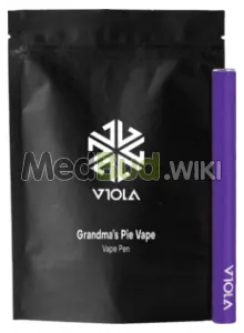 Packaging for Viola B2 T200:C200 Grandma's Pie Disposable Vape Pen Medical Cannabis