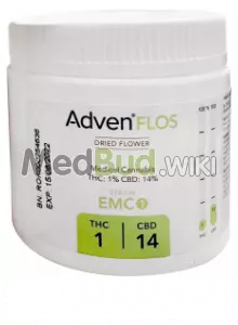 Packaging for Adven EMC-1 T0:C14 AC/DC Medical Cannabis