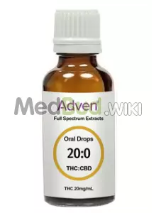 Packaging for Adven® T20 Full Spectrum Oil Medical Cannabis