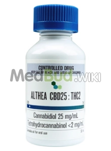 Packaging for Althea™ T2:C25 Full Spectrum Oil Medical Cannabis