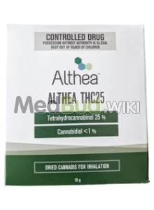 Packaging for Althea™ T25 Powdered Donuts Medical Cannabis Flower
