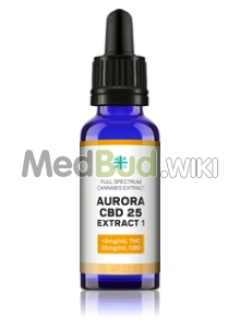 Packaging for Aurora T5:C25 Full Spectrum Oil Medical Cannabis