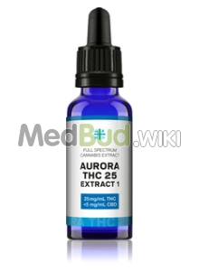 Packaging for Aurora T30:C10 Full Spectrum Oil Medical Cannabis