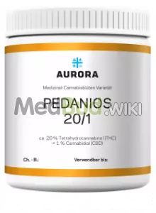 Packaging for Aurora Pedanios T20:C1 L.A. Confidential Medical Cannabis