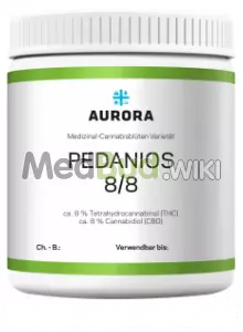 Packaging for Aurora Pedanios T8:C8 Equiposa Medical Cannabis