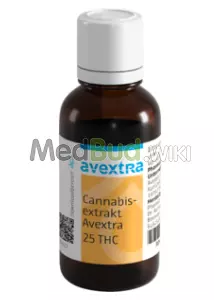 Packaging for Avextra T25 Full Spectrum Oil Medical Cannabis