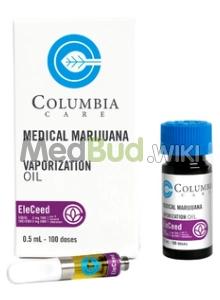 Packaging for Columbia Care™ EleCeed Night T200:C200 Vape Cartridge (510 Fitment) Medical Cannabis