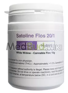 Packaging for Cellen™ Satoline T20 White Widow Medical Cannabis Flower