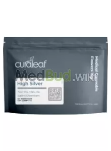 Packaging for Curaleaf® T21 High Silver Medical Cannabis Flower