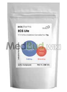 Packaging for ECS Pharma Lite C16 Maluti CBD Medical Cannabis Flower