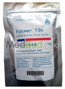 Packaging for Fotmer Life Sciences T3h T22 Purple Dog Bud Medical Cannabis