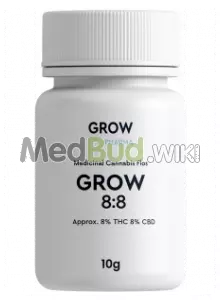 Packaging for Grow Pharma T8:C8 Warlock Medical Cannabis