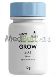 Packaging for Grow Pharma T18 Gelato Medical Cannabis