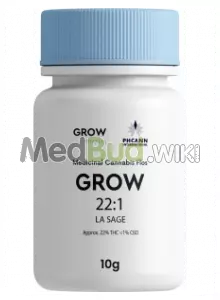 Packaging for Grow Pharma T22 LA SAGE Medical Cannabis