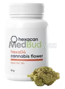 Packaging for Hexacan® HEXA04 T18 Remo Chemo Medical Cannabis Flower