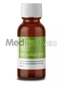 Packaging for Little Green Pharma Classic T10:C10 Full Spectrum Oil Medical Cannabis