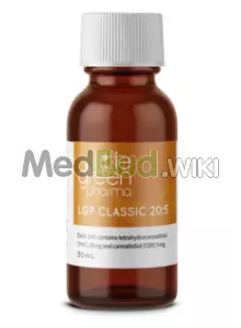 Packaging for Little Green Pharma Classic T20:C5 Full Spectrum Oil Medical Cannabis