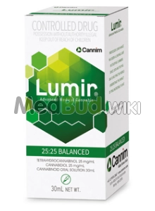 Packaging for Lumir® T25:C25 Full Spectrum Oil Medical Cannabis