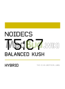 Packaging for Noidecs T5:C7 Balanced Kush Medical Cannabis Flower