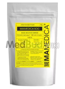 Packaging for Mamedica® SOG T24 Sour OG Cheese Medical Cannabis Flower