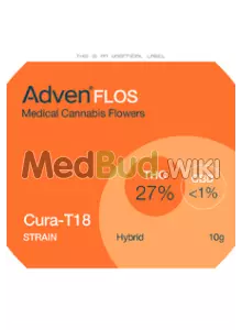 Packaging for Adven® Cura-18 T27 OG Kush Medical Cannabis Flower