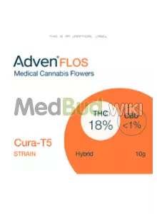 Packaging for Adven® Cura-5 T18 Three Green Kings Medical Cannabis Flower