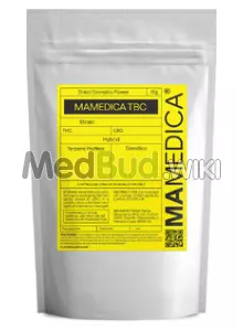 Packaging for Mamedica® COL T20 Colada Medical Cannabis Flower