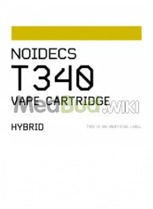 Packaging for Noidecs T340 Original Vape Cartridge Medical Cannabis