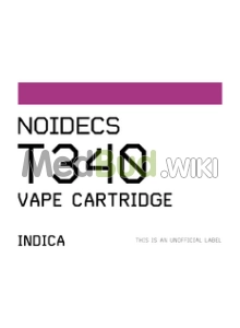 Packaging for Noidecs T340 Champagne Kush Vape Cartridge Medical Cannabis
