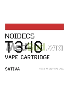 Packaging for Noidecs T340 Blue Dream Vape Cartridge Medical Cannabis