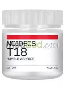 Packaging for Noidecs T18 Humble Warrior Medical Cannabis Flower