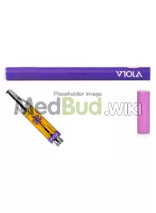 Packaging for Viola B1 T400:C20 Bucketz Vape Pen, Battery & Cartridge Medical Cannabis