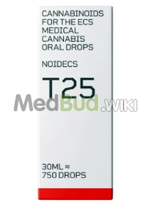 Packaging for Noidecs T25:C0 Broad Spectrum Oil Medical Cannabis