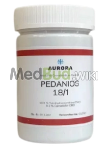 Packaging for Aurora Pedanios T18 Sour Tangie Medical Cannabis
