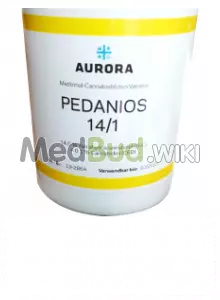 Packaging for Aurora Pedanios T14:C1 Banana Split Medical Cannabis