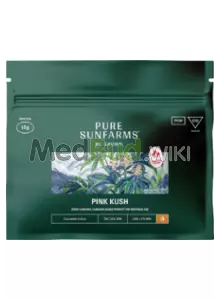 Packaging for Pure Sunfarms™ T21 Pink Kush Medical Cannabis Flower