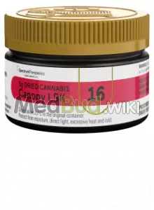 Packaging for Spectrum Canopy LSK T16 Lemon Skunk Medical Cannabis