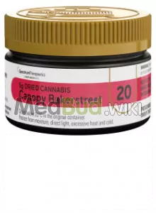Packaging for Spectrum Canopy BKS T20 Baker Street Medical Cannabis