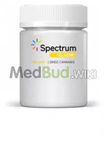 Packaging for Spectrum Yellow T1:C14 Spectrum CBD Medical Cannabis