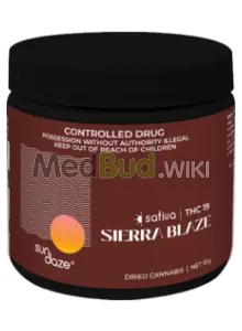 Packaging for Sundaze® Sierra Blaze T19 Blue Dream Medical Cannabis Flower