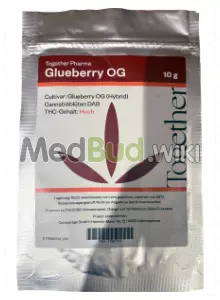 Packaging for Together Pharmacy T17 Glueberry OG Medical Cannabis